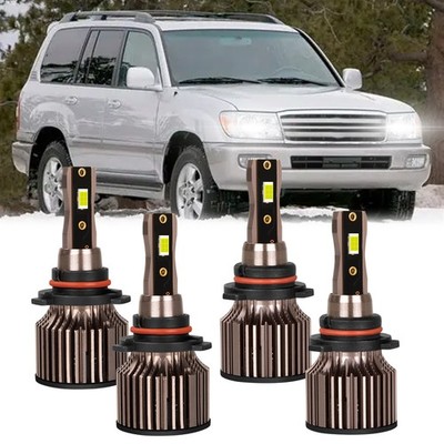 4x LED Headlight Hi/Low Beam Bulbs For Toyota Land Cruiser 100 Series 98-2005