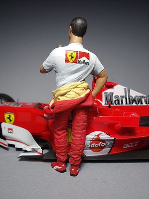 1/18 FIGURE MICHAEL SCHUMACHER F1 VROOM UNPAINTED FOR MATTEL