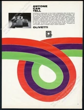 1966 Olivetti typewriter photo modern graphic design UK vintage print ad 1