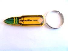 Vintage Ferry-Morse Seed Company High Caliber Corn Bullet Advertising Keychain