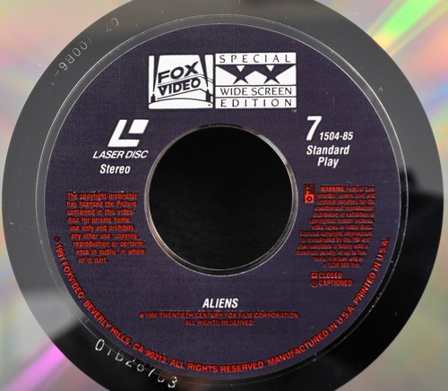 Aliens Special Widescreen Collector’s Edition 4-Disc Laserdisc Box Set VG/VG- - Picture 19 of 23