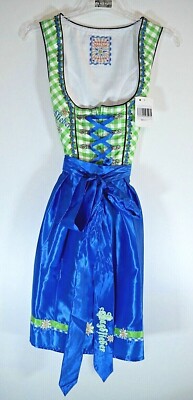 50er Dirndl in Karo apfel/blau ''Jagdfieber'' von Stockerpoint Gr. 38