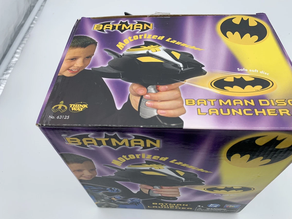 BATMAN MOTORIZED DISC LAUNCHER THINKWAY TOYS DC COMICS B3