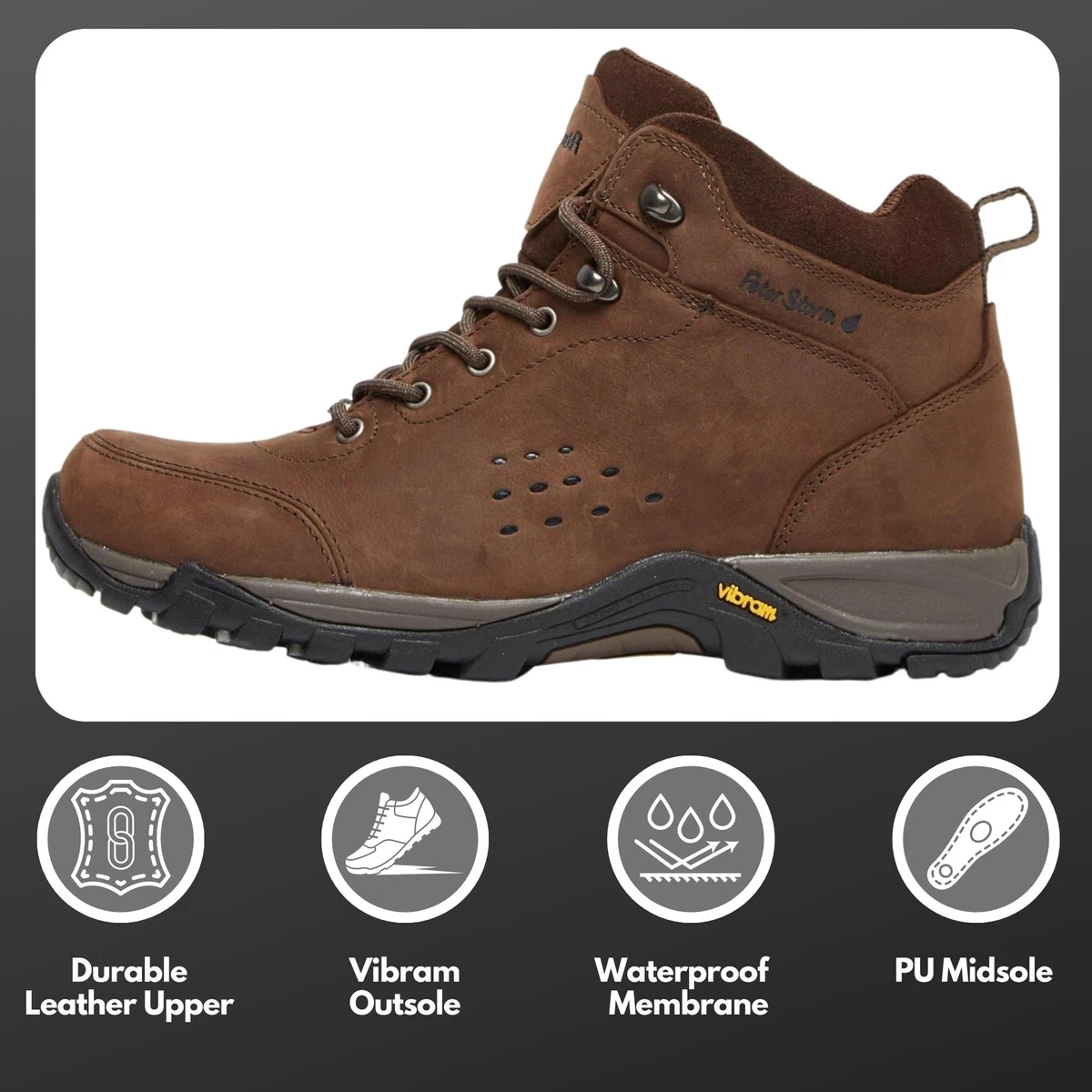 Peter Storm Men s Grizedale Waterproof Mid Walking Boots with