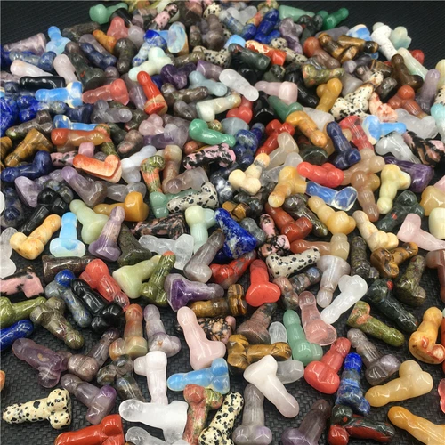 Wholesale Natural mix mini Penis Carved quartz Crystal Massager Wand Healing - Picture 282 of 296
