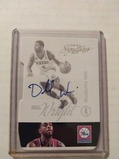 2013 PANINI SIGNATURES DORELL WRIGHT AUTO DIE-CUT #85 SIXERS