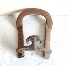 Antico Ottone Decorato Ferro Cavallo Sella Sedile Old da Collezione WN184