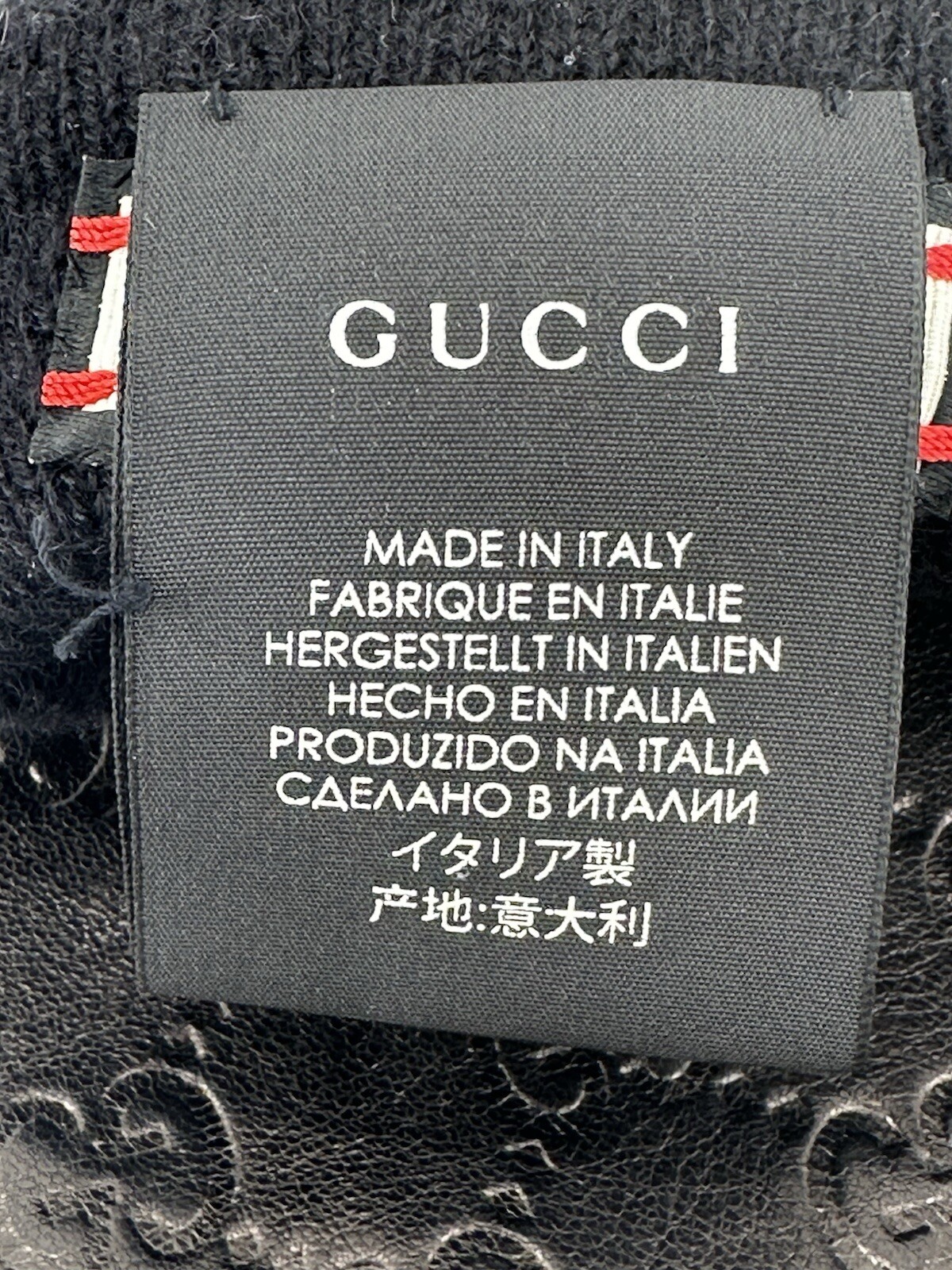 New Luxury Genuine GUCCI Men's Gloves-434211- Leather Large-8.5-S image 9
