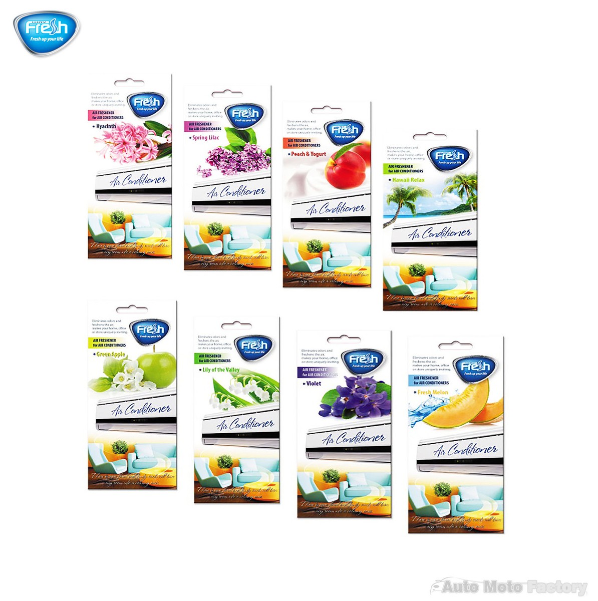 FRESH WAY Air Conditioner Scented Card Aroma Freshner Freshener For Home  Office | eBay