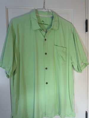 short sleeve green silk shirt