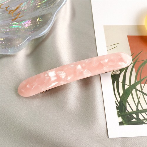 Vintage Acetate Geometric Hair Clip Long Barrette Hair Accessories Korean Style - Picture 10 of 15