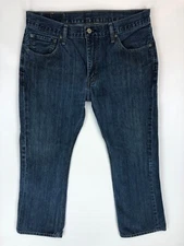 Levi's 527 Jeans 36x30 (fit 35x29) Slim fit Bootcut Dark Wash Denim Men's