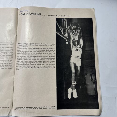 NBA Playoff Series Souvenir Program 1960-61 Lakers Pistons - Bild 11 von 18