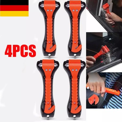 4x Notfallwerkzeug Autohammer Gurtschneider Notfallhammer Gurtmesser Nothammer
