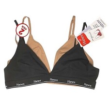 Hanes Originals Women's 2pk Stretch Triangle Bralette