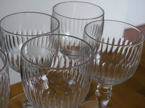 BACCARAT 6 ANCIENS VERRES A VIN CRISTAL MODELE RENAISSANCE ht 11,5 cm - Picture 8 of 10