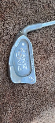 Golf clubs PING ZING 2 WHITE DOT right h iron 3 Karsten JZ flex steel shaft...