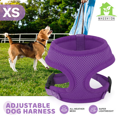 Dog Pet Harness Breathable Padded Mesh Adjustable Escape Proof Reflective Jacket