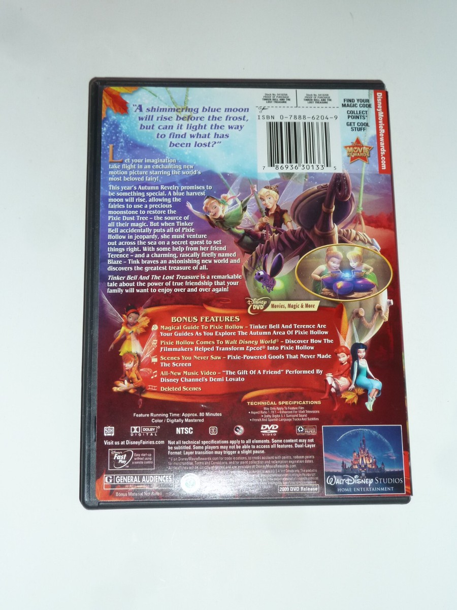 Tinker Bell and the Lost Treasure DVD 2009 Disney fairies movie
