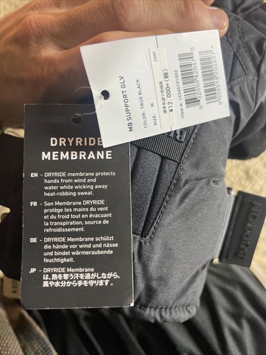 Brandneu Burton Stützhandschuh schwarz True Black mittlere Größe Unisex Herren oder Damen - Bild 14 von 18