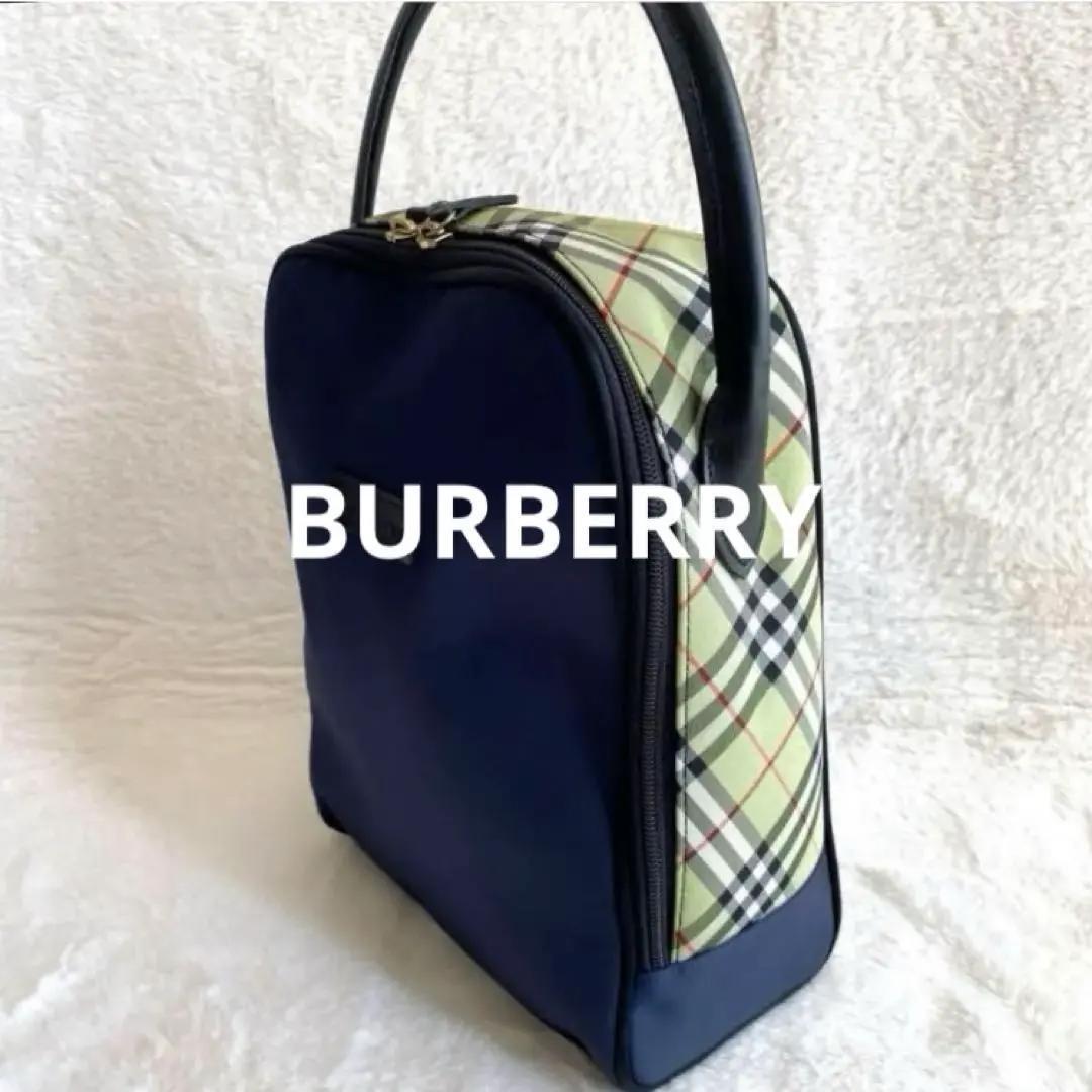 Burberry Shoulder Bag Nova Check Leather Black Authentic F1205325