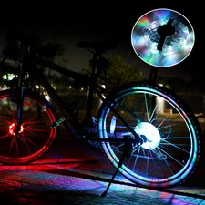 NEW Bicycle Bike Wheel Lights 7 COLORS Fits any Spoke Rim Tires Flash
