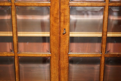 MONUMENTAL 2.4 METER TALL ANTIQUE VICTORIAN MAHOGANY GLAZED LIBRARY BOOKCASE - Picture 12 of 24