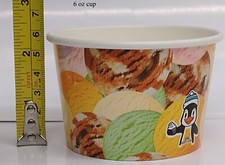 3oz, 6oz, 8oz Disposable Ice Cream Cup White Paper Ice Cream Dessert Container 