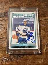 Jacob Bryson IP Signed O Pee Chee Rookie Card Psa Dna Coa Sabres Autographed