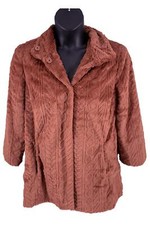 Dennis Basso giacca pelliccia sintetica cavo scolpito rosa tenue