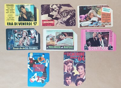 Lot of 8 Used Phone Cards Il Telefono e il Cinema Series As Photo