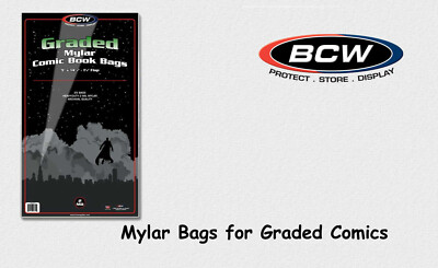 BCW - 25 Graded Mylar Comic Book Bags - 2 Mil Archiv Qualität - NEU & OVP