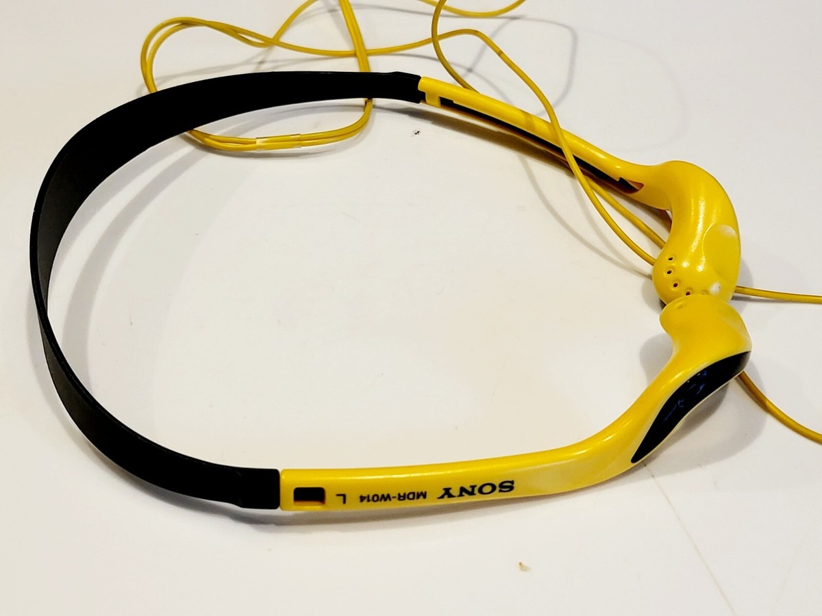 Mdr W14 Sony Yellow Headphones レア SONY SPORTS MDR-w014 動作確認