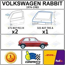Volkswagen Golf Rabbit Mk1 2-door 3-piece Weatherstrip Set Doors Rear Hatch
