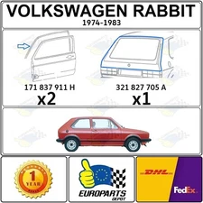 Volkswagen Golf Rabbit MK1 2-Door 3-Piece Weatherstrip Set Doors & Rear Hatch