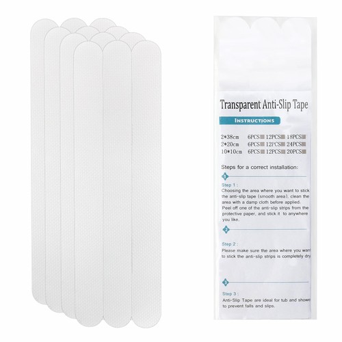 12PCS Bath Tub Shower Stickers Anti Slip Strip Home Non-Slip Safety Floor Treads - Picture 36 of 36