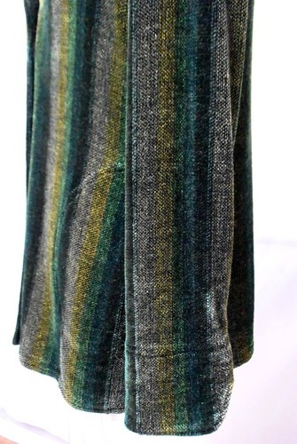 Vintage Loominus handgewebte Viskose Chenille mehrere Streifen Pullover Jacke - 31" lang - M-EG - Bild 16 von 19