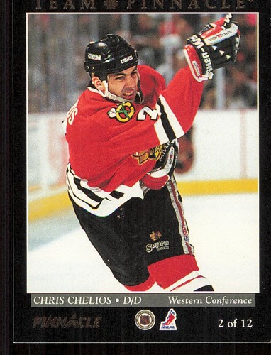 1993-94 Pinnacle Team Pinnacle #2 Brian Leetch/Chris Chelios - Picture 2 of 2