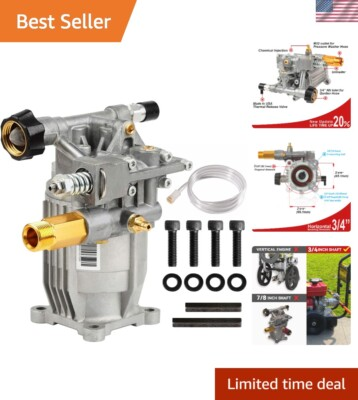 #ad 3 4quot; Shaft Horizontal Pressure Washer Pump 3400 PSI @ 2.5 GPM Replacement Pum... $143.62