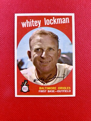1959 Topps #411 Whitey Lockman Baltimore Orioles high-end NM B59