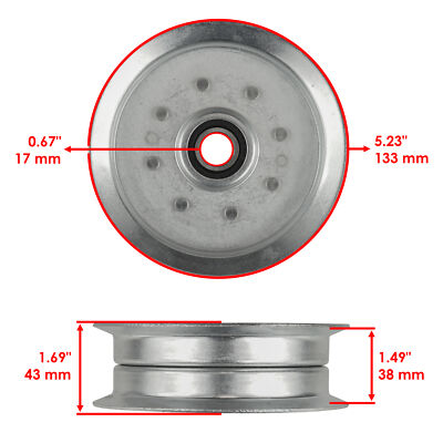Deck Idler Belt Kit for John Deere GX20072 L108 L111 L118 D100 D125 L100 LA110 LA105 115 LA115 Z225 LA120 D130 L110