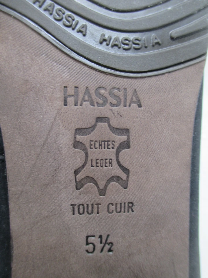 Zapatos De Tacón Clásicos HASSIA Vintage Para Dama UK 5,5 Negro Talla 38 - Imagen 2 de 4