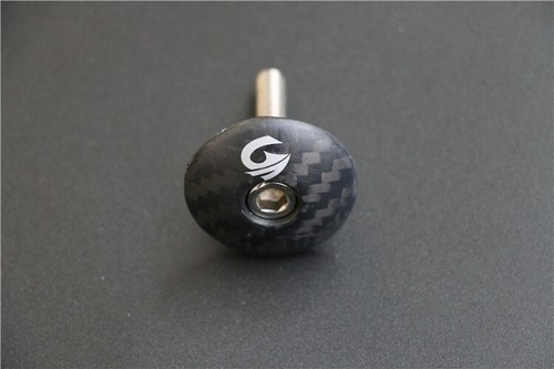 1 1/8" Carbon Fiber Headset Stem 28.6mm Top Cap Titanium Bolt Road Mountain Bike - Picture 7 of 9