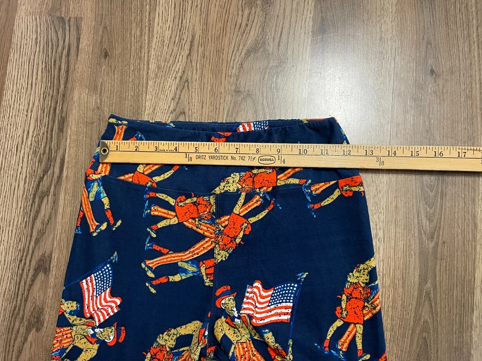 LuLaRoe Pants, Women's One Size, Blue, Leggings, Pull On, Patriotic America - Image 4 of 4