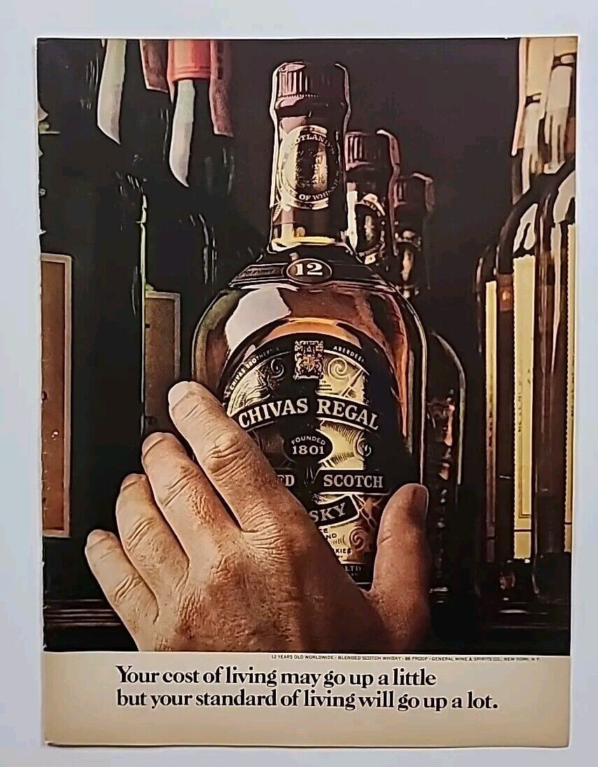 1974 Chivas Regal Scotch Whiskey Vintage Magazine Print Spirits Advertising