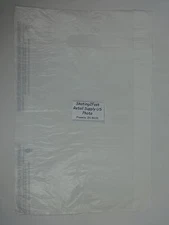 200 Qty. 12" x 3" x 18" White High-Density Plastic Merchandise Bag w /  Handle