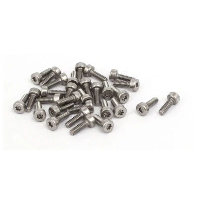 UXCELL M2x6mm Thread T6 Torx Drive 304 Stainless Steel Torx Socket Head Cap Screw 30pcs