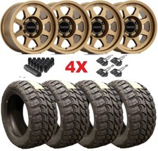 Bronze Method Mr701 Wheels Rims Tires 35125017 Mud Terrain Package Set Fit Chevy