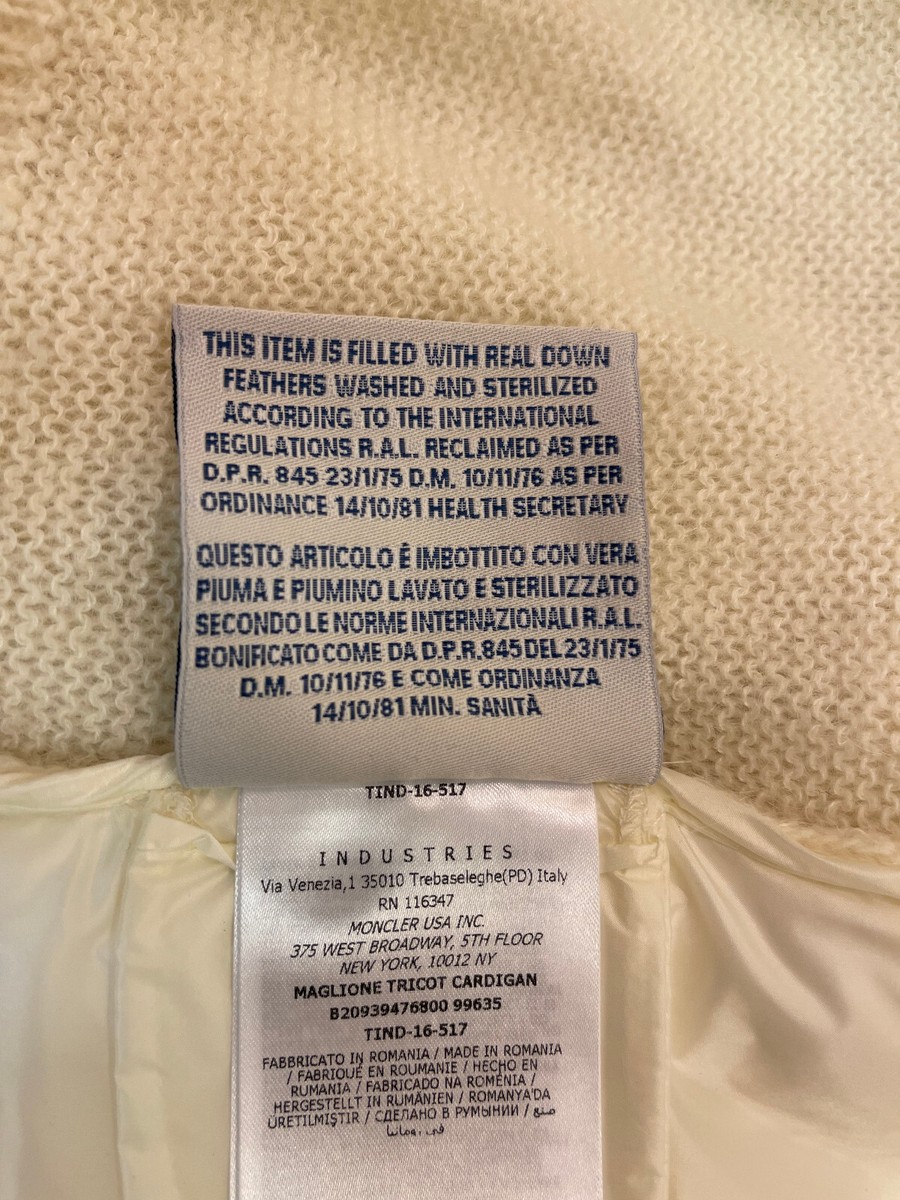 MONCLER Maglione Tricot Cardigan Women Down Puffer Jacket Knit Zip