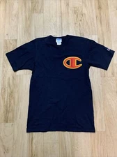 Champion Life Heritage Big C Logo Stitched Tee Shirt Mens Sz Small